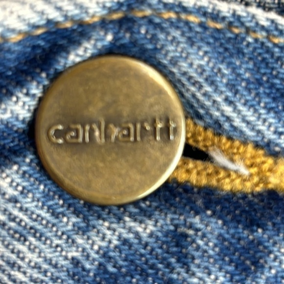 Carhartt Men’s Work Wear Flannel-Lined 5 pocket Blue Jeans - Picture 5 of 13